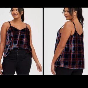 Torrid Sophie Velvet Swing Cami Tank Top 1X